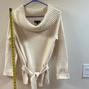 Express Cream Cowl Neck Sweater Vintage Like Butter Like New